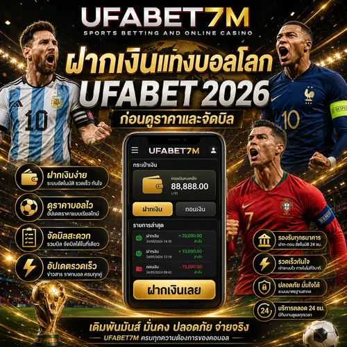 ฝากเงินแทงบอลโลก เติมเครดิตง่าย ตรวจยอดไว และพร้อมวางเดิมพันได้ทันที