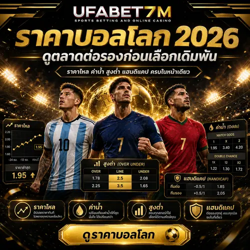 ราคาบอลโลก 2026 อัปเดตราคาต่อรอง สูงต่ำ และตลาดเดิมพันยอดนิยม