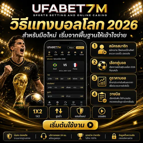 วิธีแทงบอลโลก 2026 สำหรับมือใหม่ อ่านราคา เลือกคู่บอล และวางเดิมพันง่าย